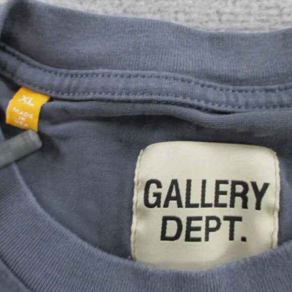 Gallery Dept Shirt Mens XL Gray Hollywood California Crewneck Spell Out Faded - Picture 5 of 9